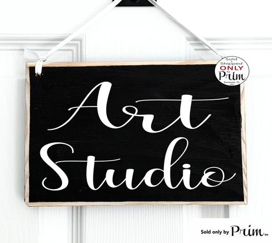 Designs by Prim 8x6 Art Studio Custom Wood Sign Paint Pottery Art Room Sign Artistic Gift Designer Door Sign Art Class Sign Artist Art Department Plaque