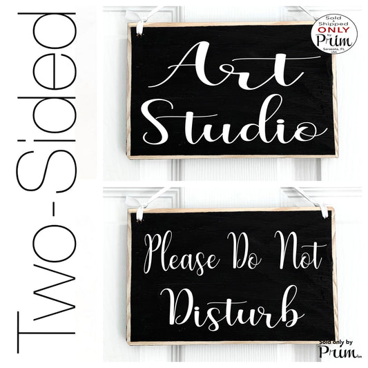 Designs by Prim 8x6 Art Studio Please Do Not Disturb Custom Wood Sign | Artist Classroom Graphic Designer Paint Room Pottery Creative Artistic Door Plaque