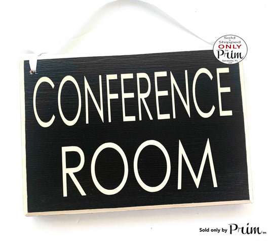 Designs by Prim 8x6 Conference Room Custom Wood Sign | Meeting In Progress Sign In Session Sign Please Do Not Disturb Sign | Office Door Plaque