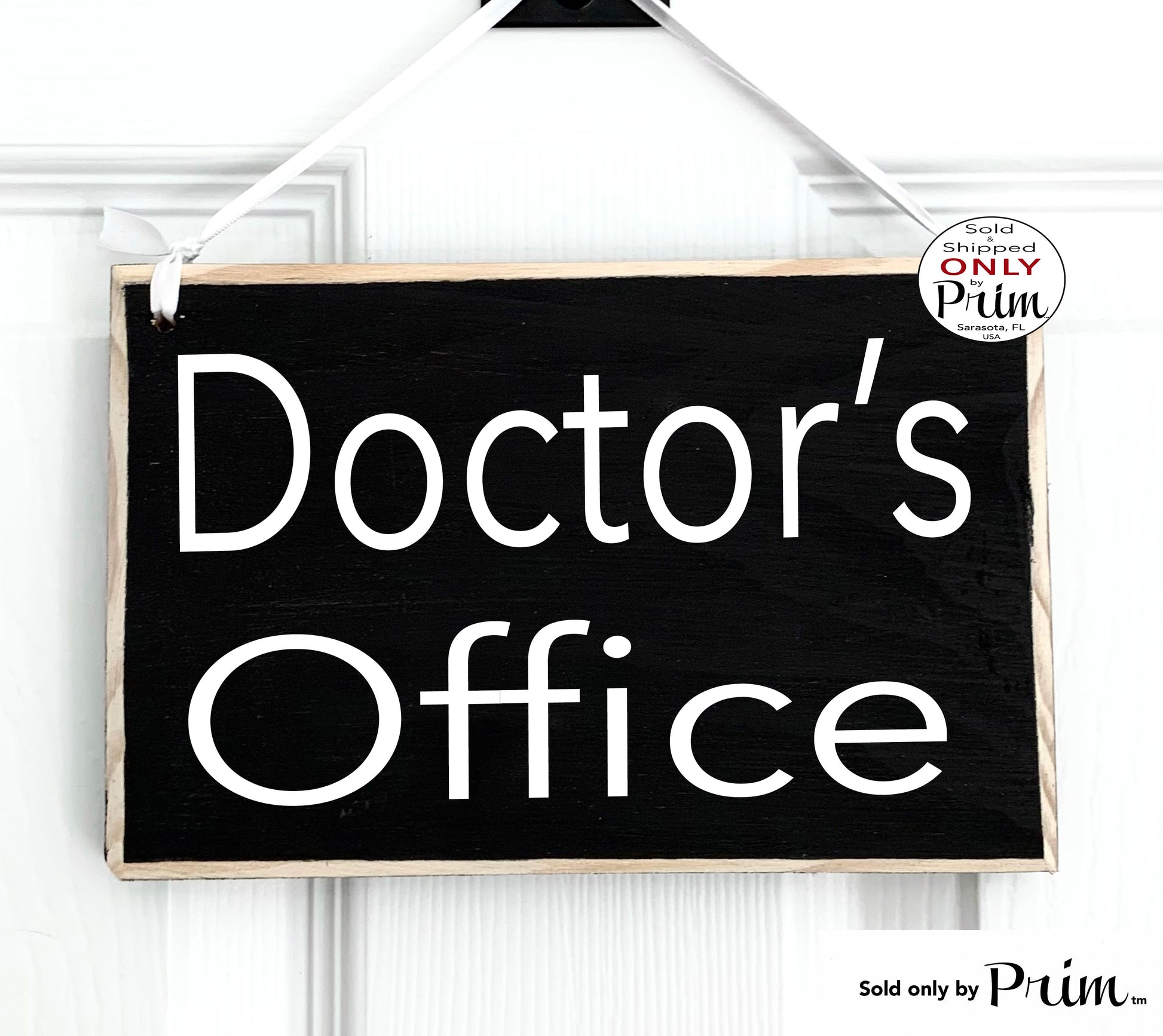 Designs by Prim 8x6 Doctor's Office Custom Wood Sign | Physician Office Medical Facility Business Welcome Come On In Walk-Ins Open Entry Door Hanger Plaque