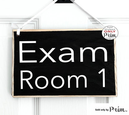 Designs by Prim 8x6 Exam Room Number Custom Wood Sign Patient Room Client Room Physicians Office Doctors Office Examination Medical Door Hanger Plaque