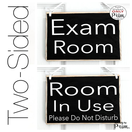 Designs by Prim 8x6 Exam Room In Use Pleases Do Not Disturb Custom Wood Sign Vacant Occupied Doctors Office Examination Available Wall Door Hanger Plaque