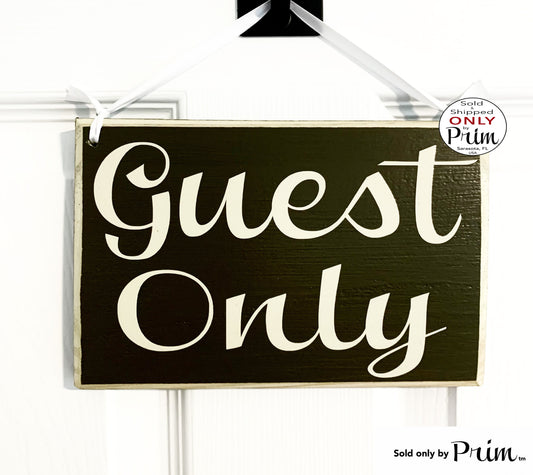Designs by Prim 8x6 Guest Only Custom Wood Sign | Welcome Suite Guest Quarters Cottage Bed and Breakfast AirBnb Wall Door Plaque | Guest Room Door Sign