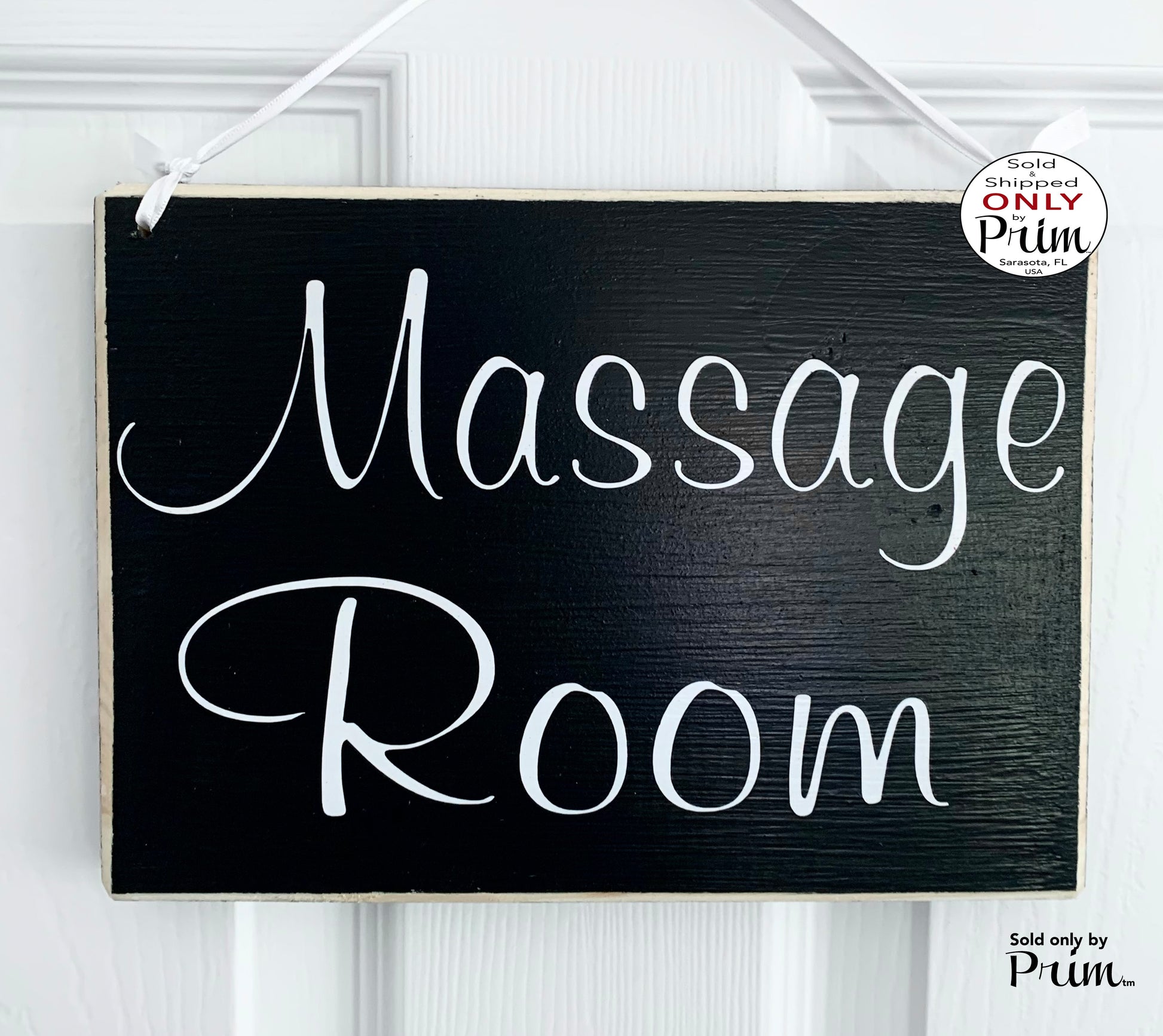10x8 Massage Room Custom Wood Sign | Massage Studio Therapy Spa Relaxation Service in Progress Room Name Med Spa Massage Room Door Plaque
