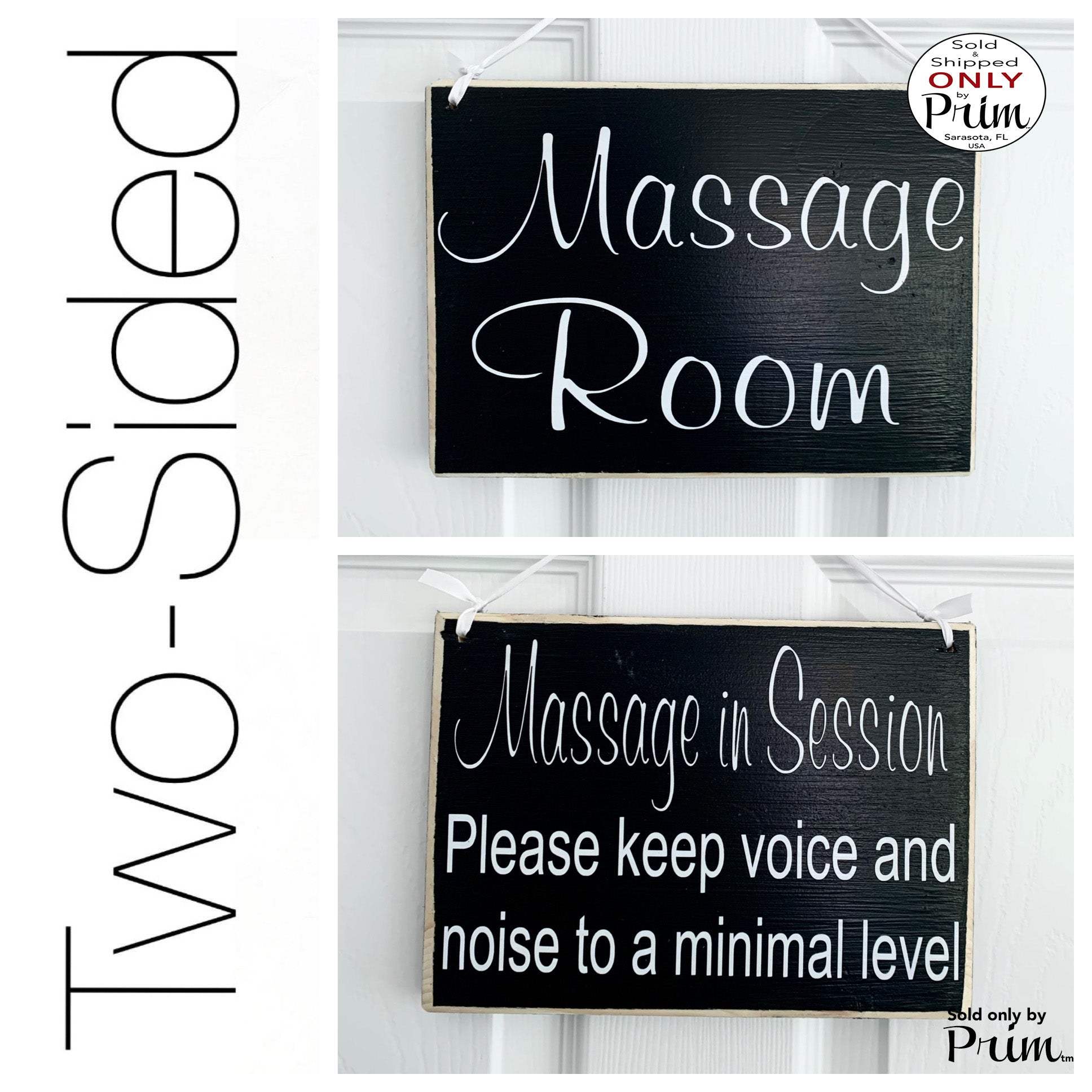 Designs by Prim 10x8 Massage Room In Session Please Keep Voice and Noise to a minimum level Custom Wood Sign Please Do Not Disturb Speak Softly Door Plaque