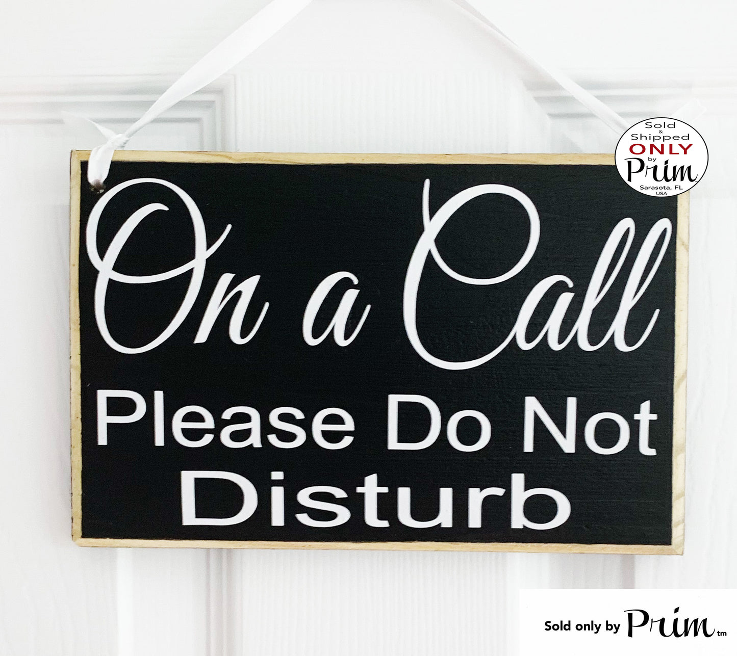 Designs by Prim 8x6 On a Call Soft Voices Please Custom Wood Sign Meeting Please Do Not Disturb Home Office Working Busy In Session Virtual Door Plaque