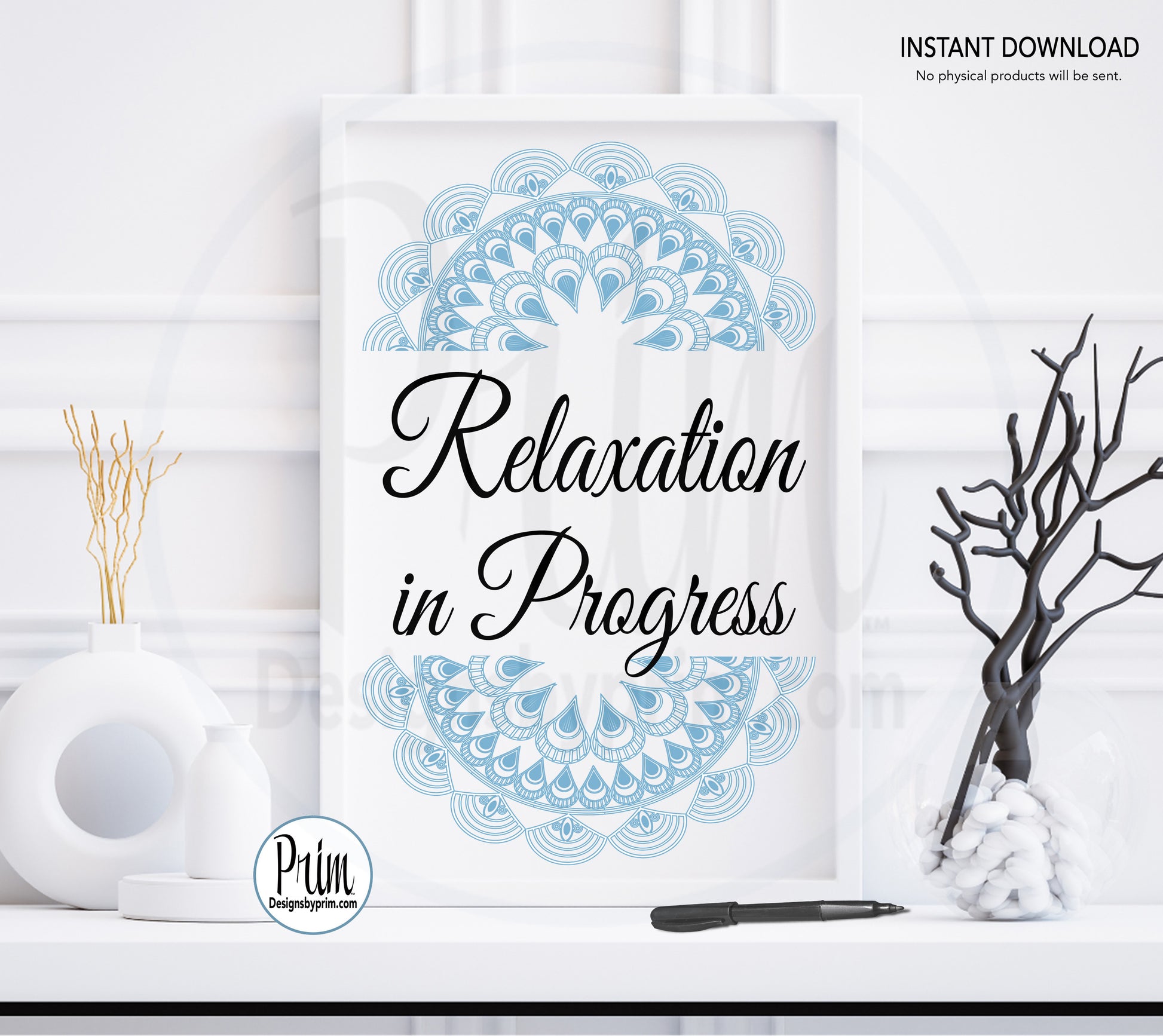 Designs by Prim Relaxation in Progress Printable Sign, Please Do Not Disturb Sign, Service in Session Sign, Come again Sign, Soft Voices Sign, Zen Zone Sign