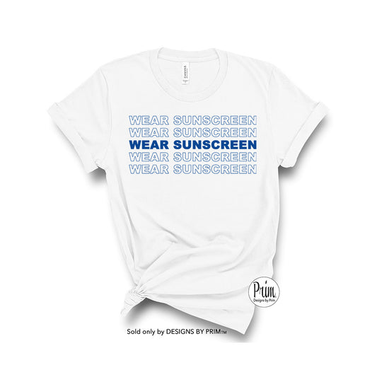 Wear Sunscreen Soft Unisex T-Shirt | Skin Cancer Prevention Awareness Sunblock Melanoma Protection Graphic Top Tee