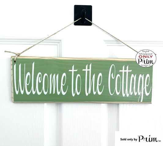 14x4 Welcome to the Cottage Wood Sign | Bed and Breakfast Guest Room Suite Summer Cabin For Rent Private Quarters Suite Add Name Door Plaque
