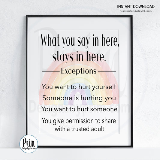 Designs by Prim Welcome Your Therapist Will Be With You Shortly Printable Sign, Counselor Psychologist Therapy Psychiatrist Clinic Counseling Mental Health