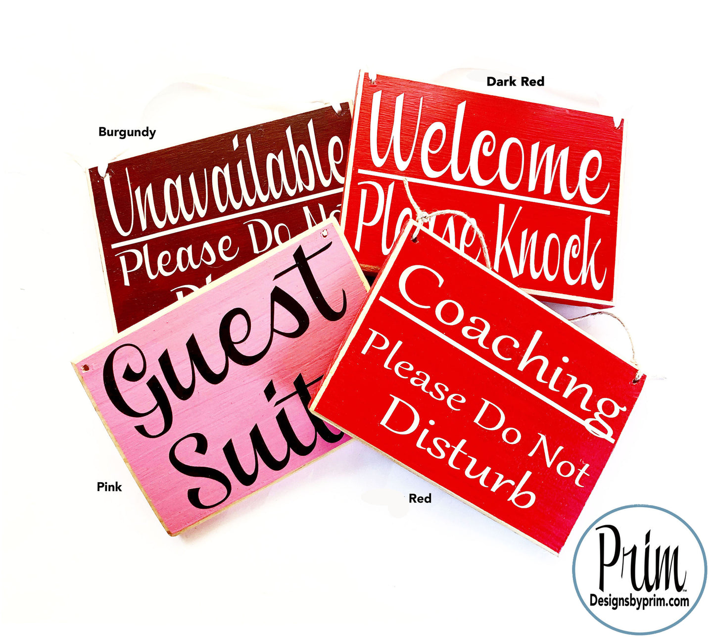 Designs by Prim Custom Wood Sign Color Chart Reds Pink Burgundy