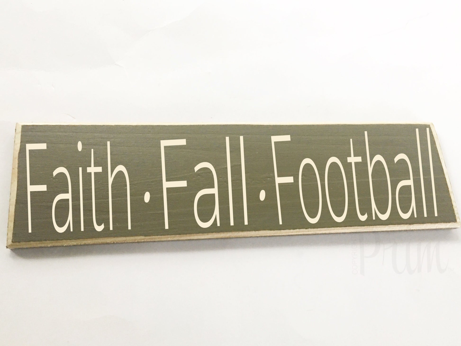 Faith Fall Football Custom Wood Autumn Harvest Family Sign