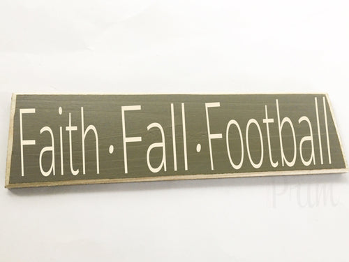 Faith Fall Football Custom Wood Autumn Harvest Family Sign
