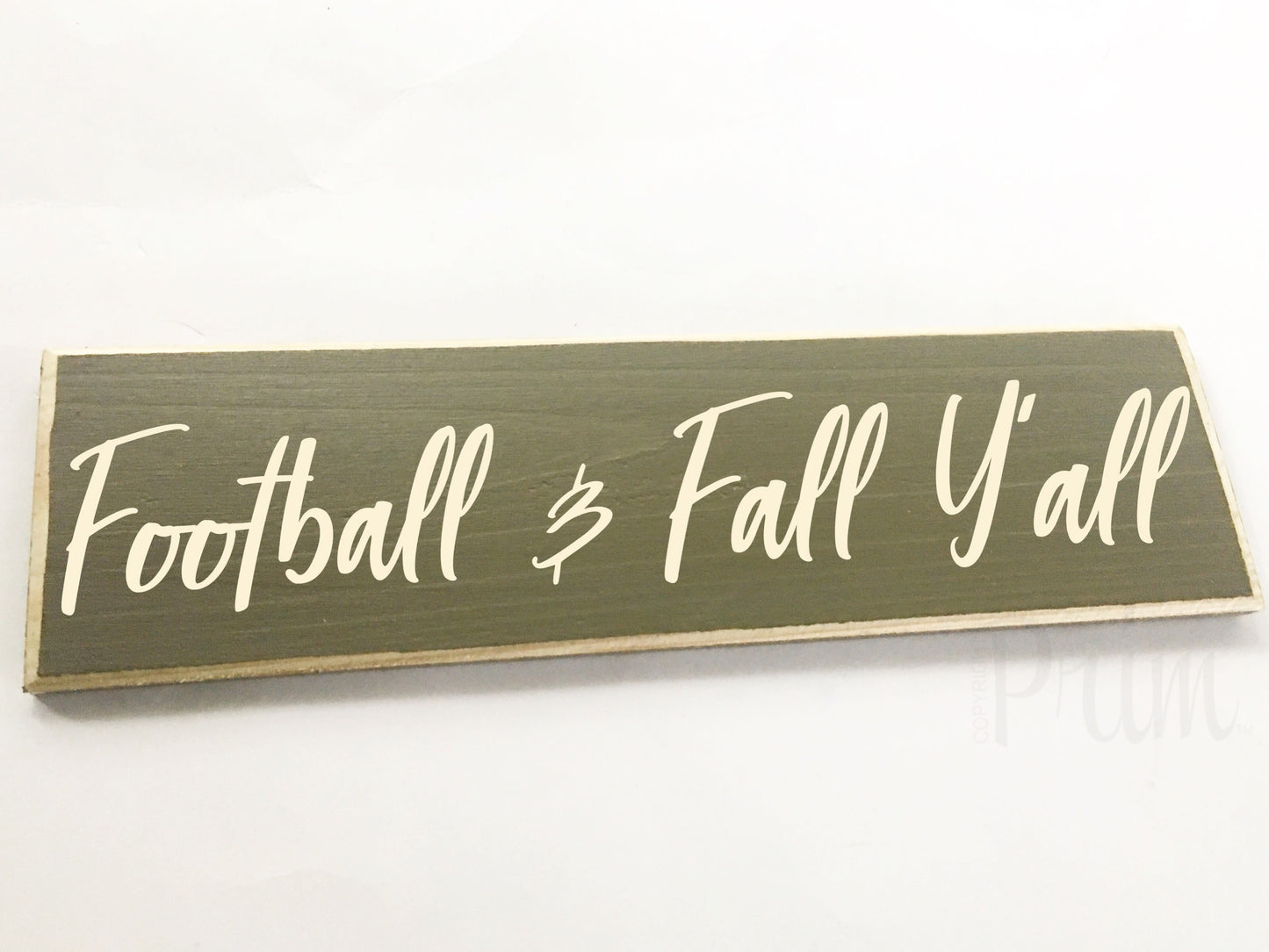Football and Fall Y'al' Custom Wood Autumn Harvest Family Sign