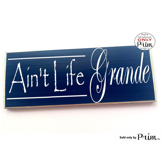 Designs by Prim  Ain't Life Grande 14x6 Custom Wood Sign Good Life Blessed Family This Is My Happy Place Home Sweet Home Custom Handmade Wall Plaque