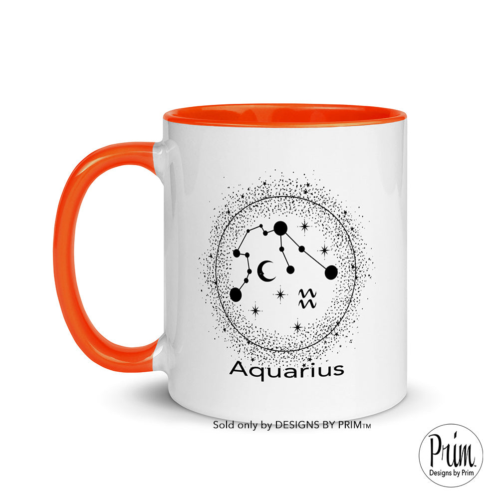 Designs by Prim Aquarius Constellation Zodiac 11 Ounce Ceramic Mug | Astrology Horoscope 12 Months Birthday Gift Coffee Tea Cup