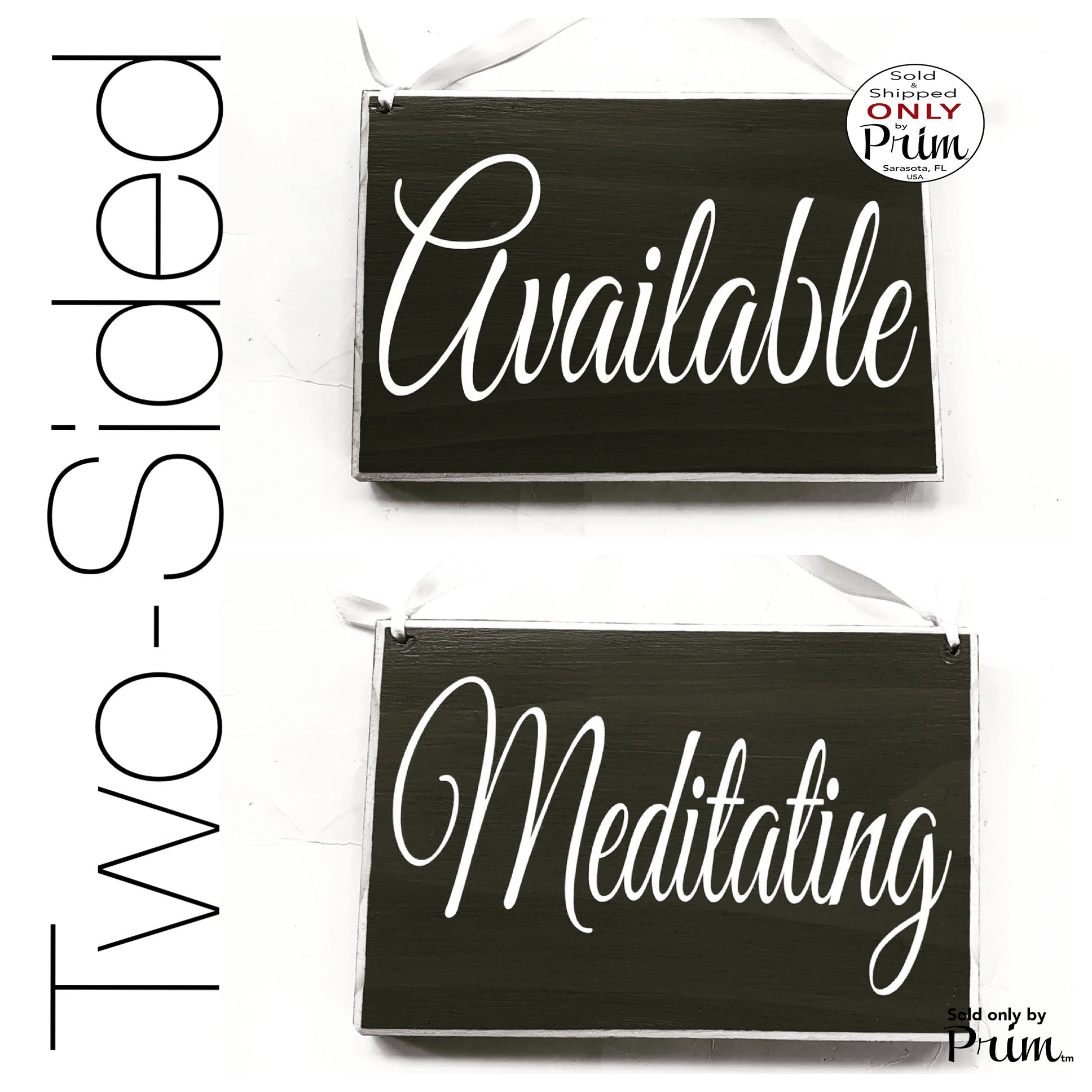 8x6 Available Meditating Custom Wood Sign Quiet Please In Session Do Not Disturb Namaste Relax Yoga Office Spa Salon Studio Wall Plaque