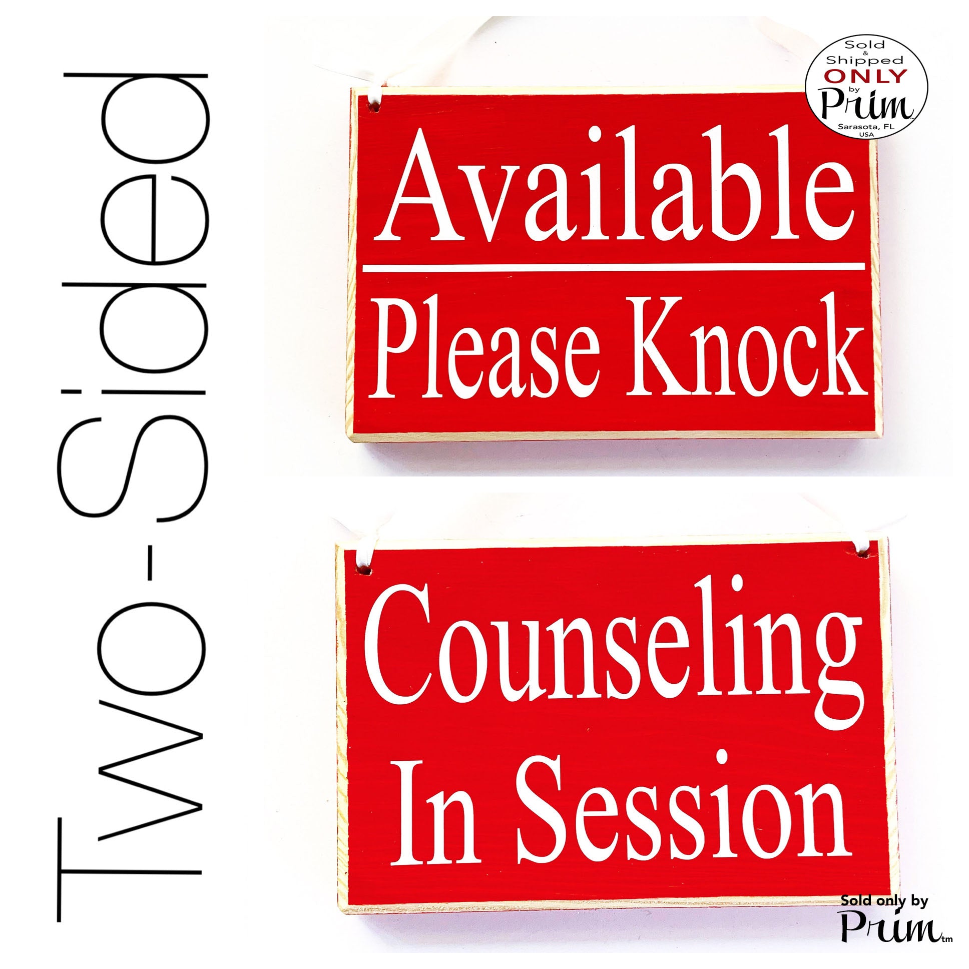 Designs by Prim 8x6 Two Sided Available Please Knock Counseling In Session Custom Wood Sign Counselor Do Not Disturb Progress Therapy Meeting Door Plaque