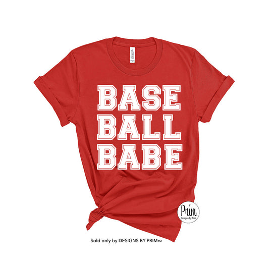 Designs by Prim Baseball Babe Sports Fan Soft Unisex T-Shirt | Baseball Mom Fan Go Team Support Spring Training Tee