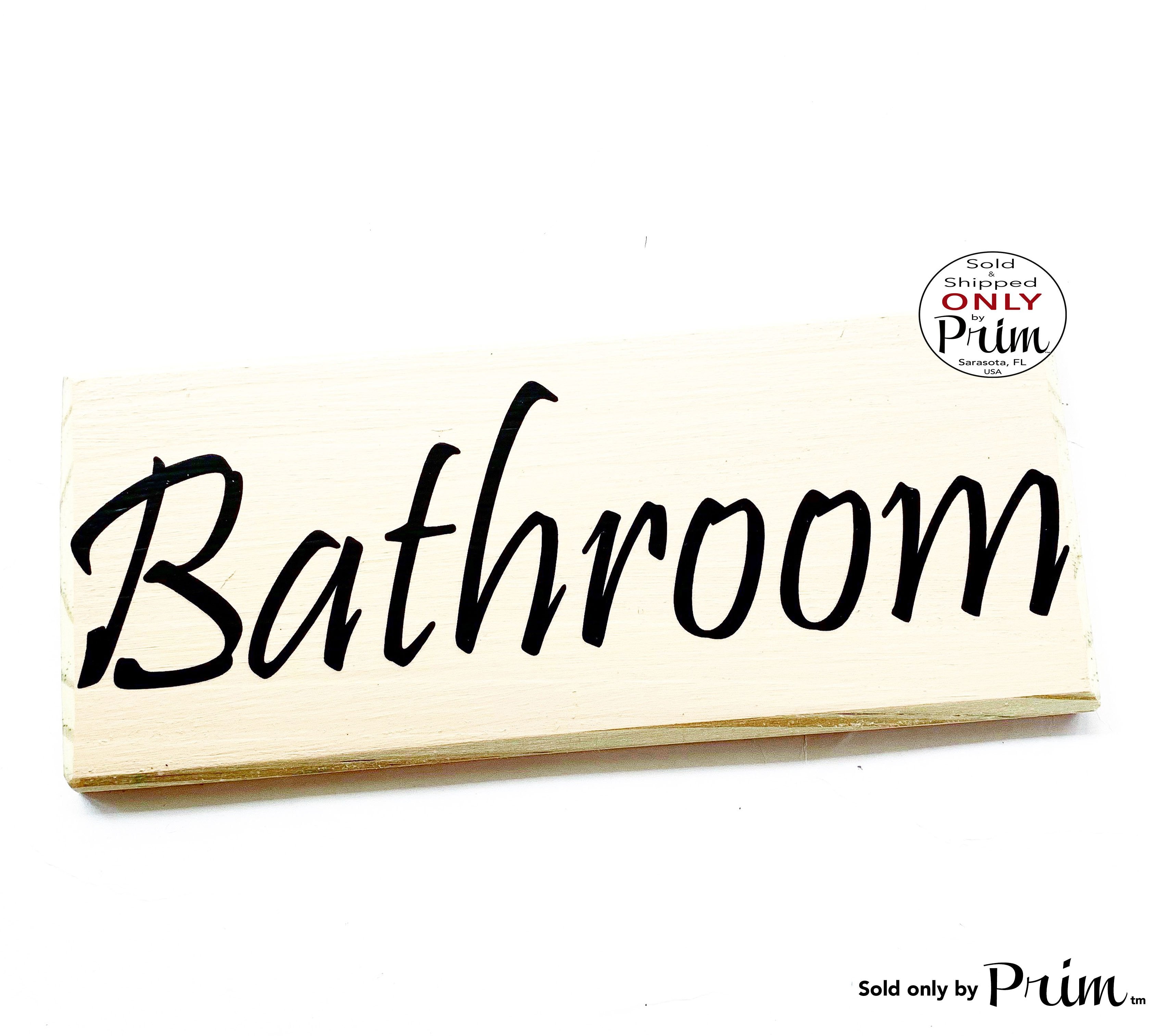 10x4 Bathroom Wood Restroom Sign – Designs by Prim