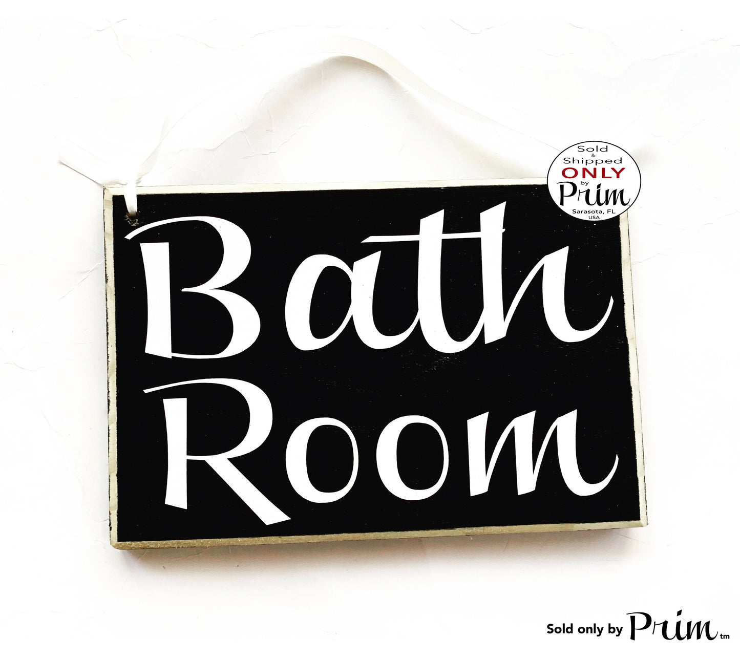 8x6 Bathroom Custom Wood Sign | Restroom WC Loo Business Store Shop Women Men Wall Door Plaque | Private Restroom Washroom Hanger