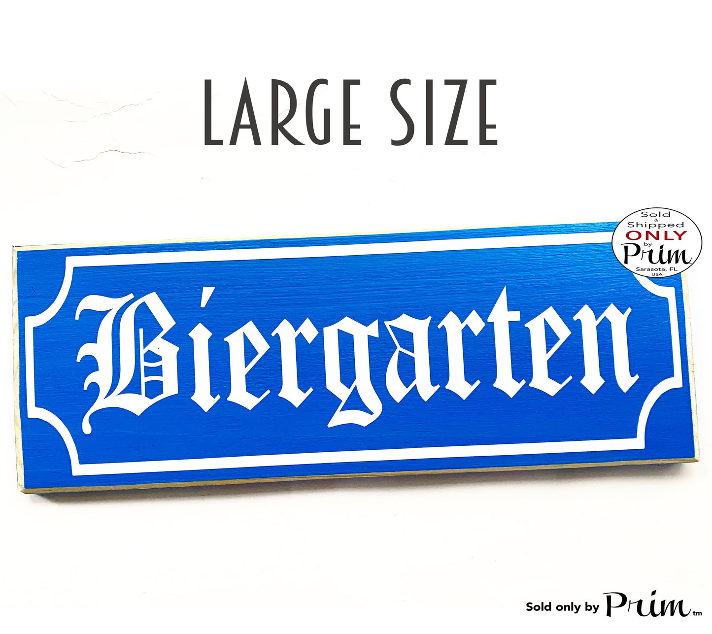 Large BIERGARTEN Custom Wood Sign 24x8 German Oktoberfest Beer Brats Deutschland Guten Appetit Willkommen Bar Pub Wall Decor Plaque 