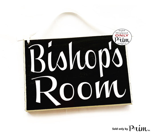 8x6 Bishop Custom Wood Sign | Senior Member Christian Clergy Church Chapel Name Title Religion Prayers Wall Decor Door Hanger Plaque