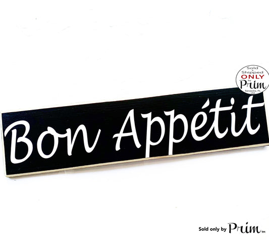 18x4 Bon Appetit French Cuisine Custom Wood Sign | French Wall Decor | Kitchen Eat Good Appetit Wall Decor | Kitchen sign Wall Decor Plaque