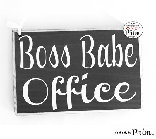 Designs by Prim 8x6 Boss Babe Office Custom Wood Sign Girl Boss In Session Progress Meeting Please Do Not Disturb Soft Voices Girl Power Women Door Plaque