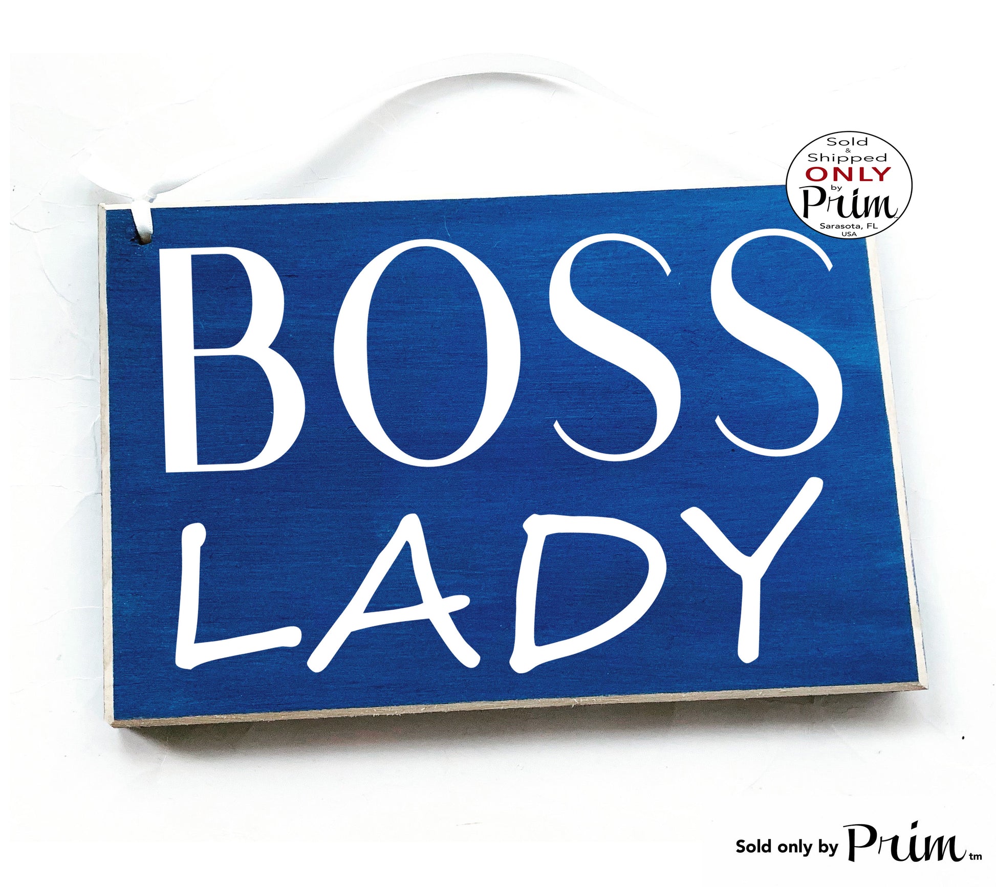Designs by Prim 8x6 Boss Lady Custom Wood Sign | Supporting Babe Building Empire She-EO Hustle Entrepreneur Self Made Boss Girl Boss Girl Power Women Plaque