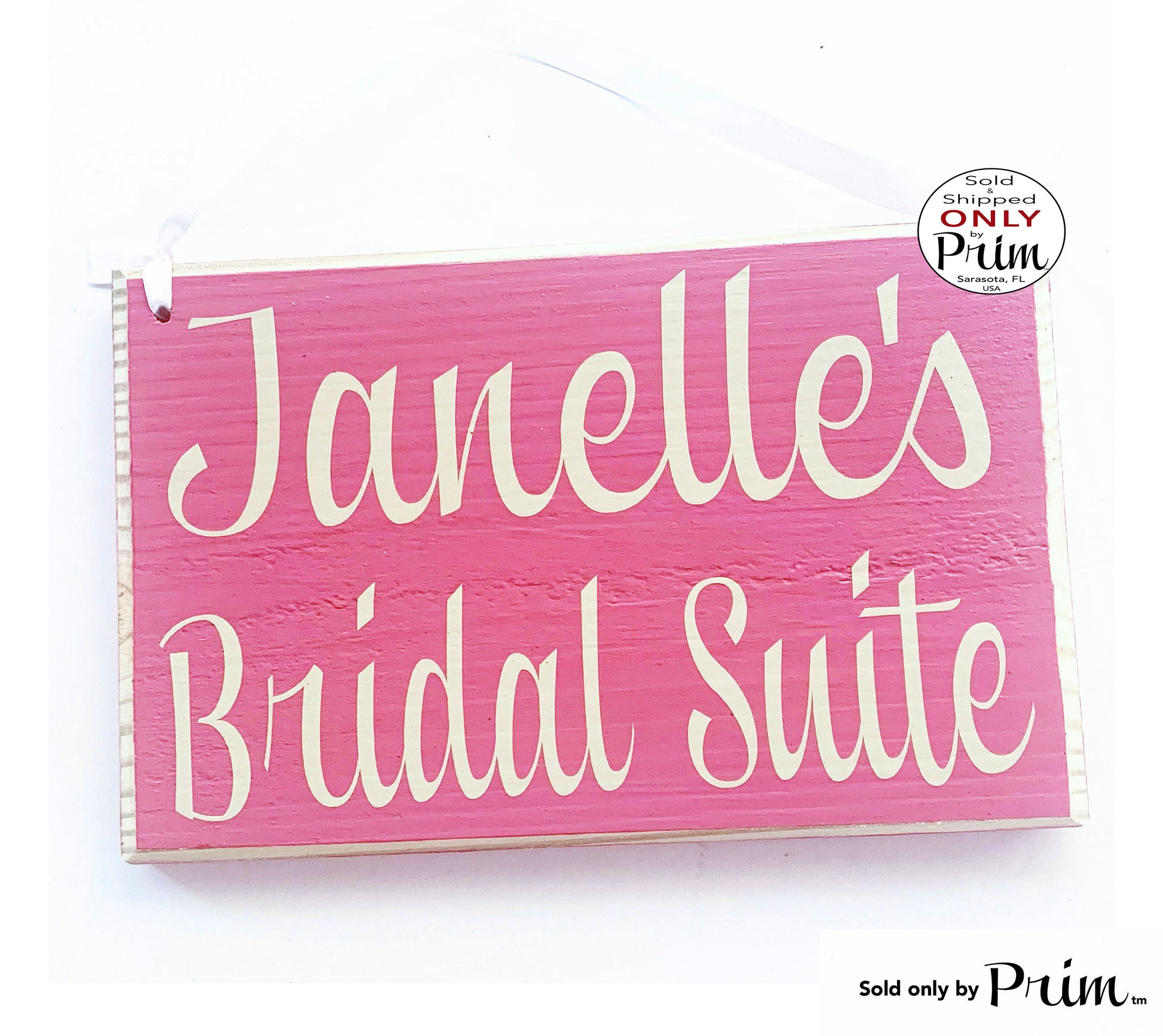 8x6 Personalized Bridal Suite Custom Wood Sign Wedding Groom Bride's Room Ceremony Bridal Shower Party Door Plaque Designs by Prim
