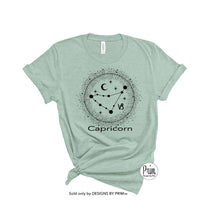 Load image into Gallery viewer, Designs by Prim Capricorn Constellation Zodiac Unisex Soft Unisex | Astrology Horoscope 12 Months Birthday Gift Graphic Tee