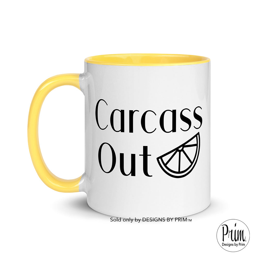 Designs by Prim Carcass Out Lime Wedge Funny RHOBH Dorit Kemsley 11 Ounce Ceramic Mug |The Real Housewives of Beverly Hills Bravo Fan Quotes Graphic Tea Cup