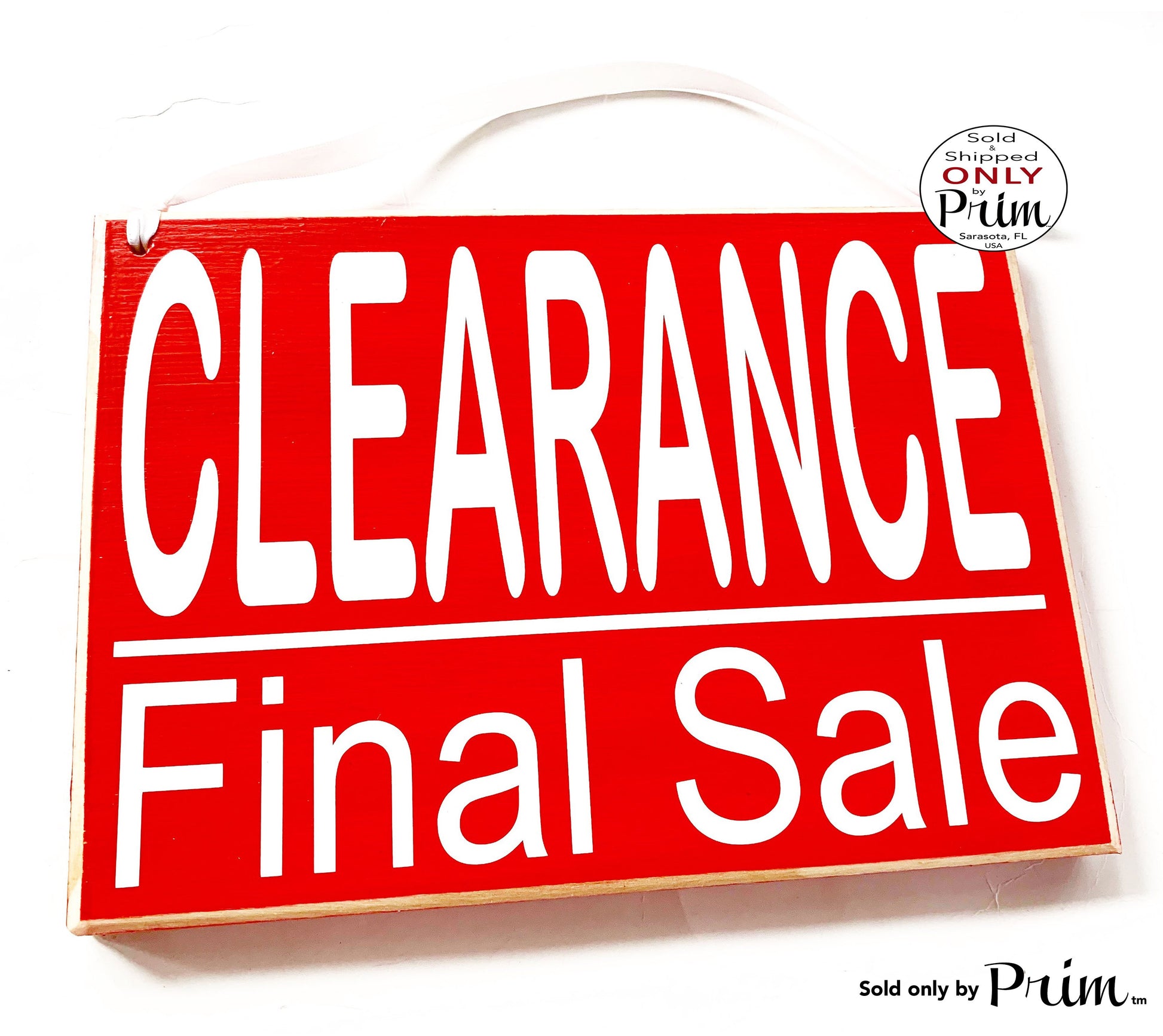 10x8 Clearance Final Sale Custom Wood Sign Boutique Gift Shop Retail Clothing Store Business Merchandise Cashier Wall Rack Plaque