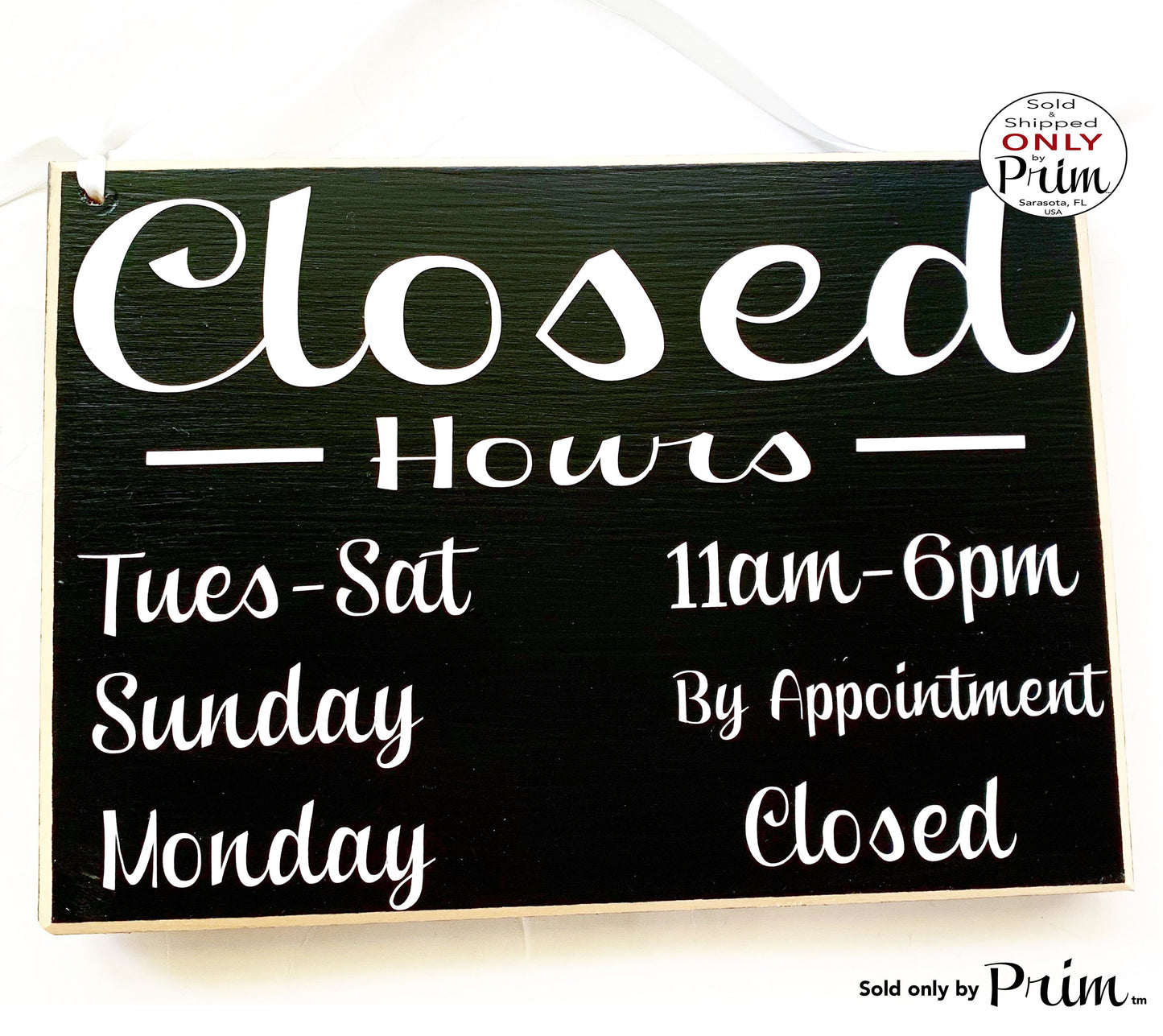 10x8 Store Business Hours Custom Wood Sign Open Closed Hours of Operation Welcome Office Salon Spa Retail Door Wall Hanger Plaque
