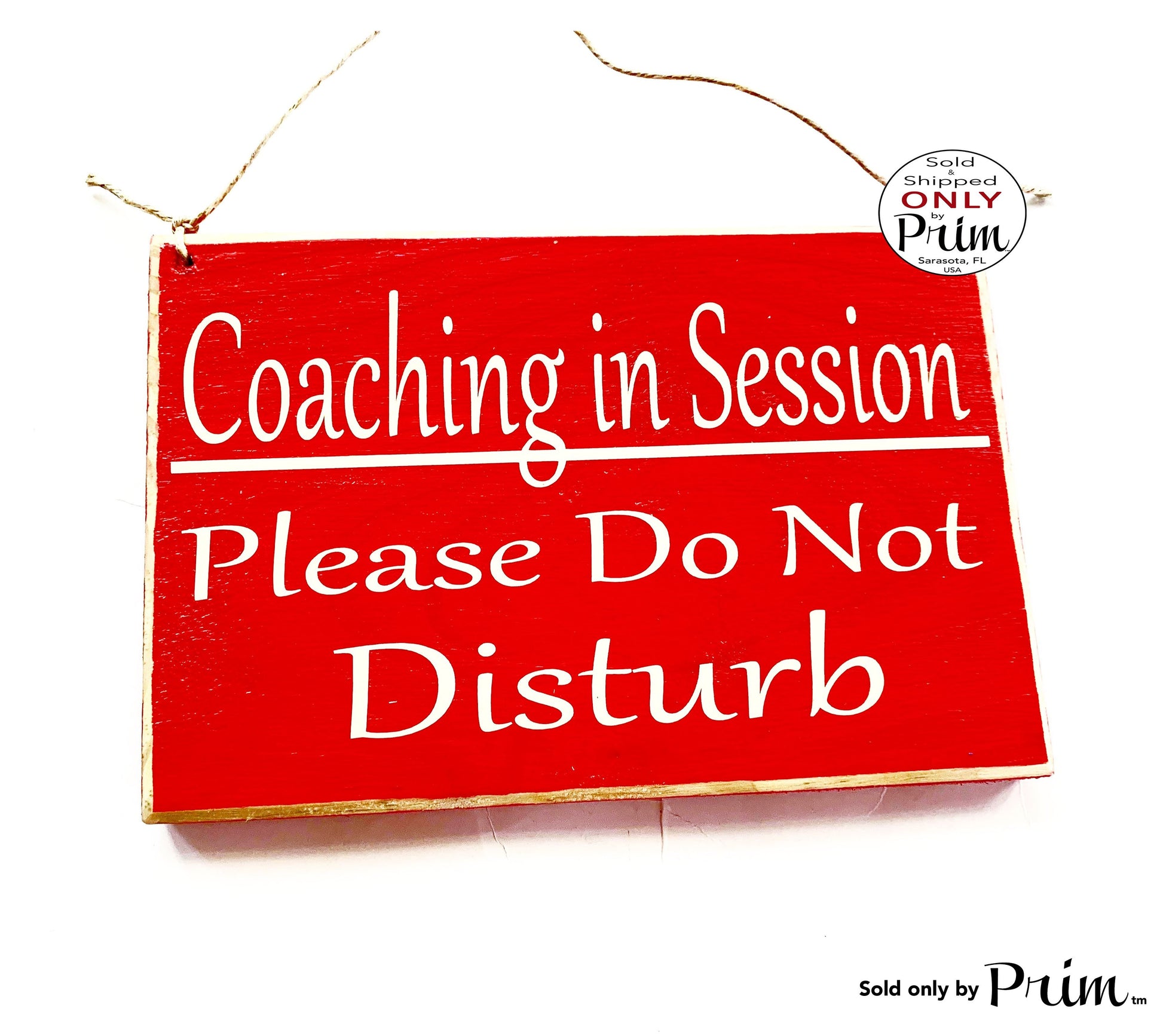 8x6 Coaching In Session Please Do Not Disturb Custom Wood Sign Teacher School Progress Life Therapy Class Testing Silence Quiet Door Plaque