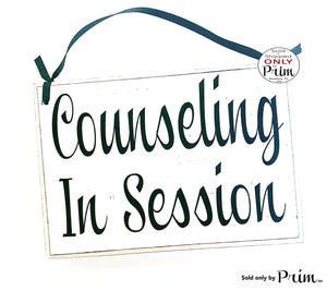 8x6 Counseling In Session Custom Wood Sign Counselor Please Do Not Disturb Progress Therapy Be With You Shortly Private Meeting Door Plaque Designs by Prim