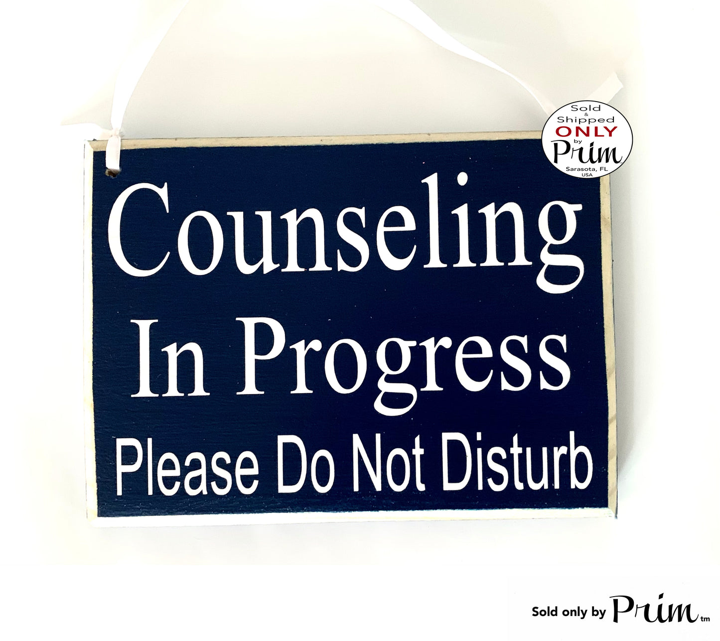 Designs by Prim 8x6 Counseling In Progress Please Do Not Disturb Custom Wood Sign Counselor Session Therapy Be With You Shortly Private Meeting Door Plaque