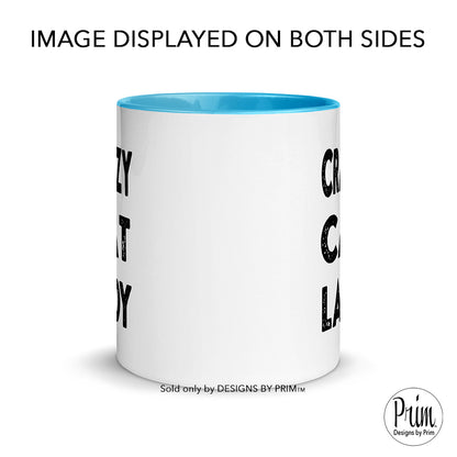 Designs by Prim Crazy Cat Lady Funny 11 Ounce Ceramic Mug | Animal Lover Adopt Foster Mom Kittens Coffee Tea Mug