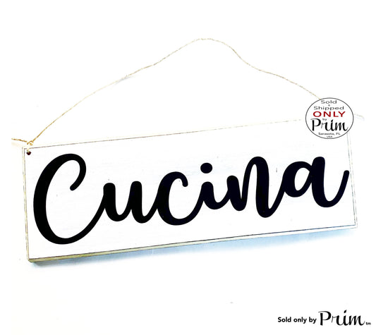 12x4 CUCINA Custom Wood Sign | Italian Mangia Kitchen Cook Chef Plaque | Italian Mama Kitchen Decor | Italy Wall Decor | Kitchen Eat Plaque