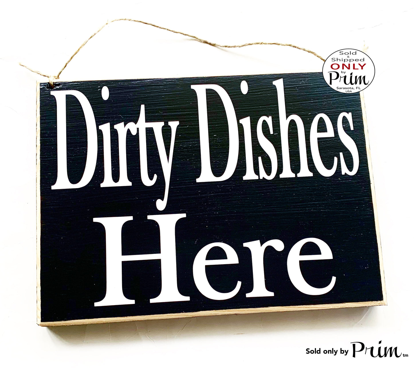 10x8 Dirty Dished Custom Wood Sign | Order Here Pick Up Around the Corner Restaurant Cafe Coffee House Kitchen Counter Cashier Wall Plaque