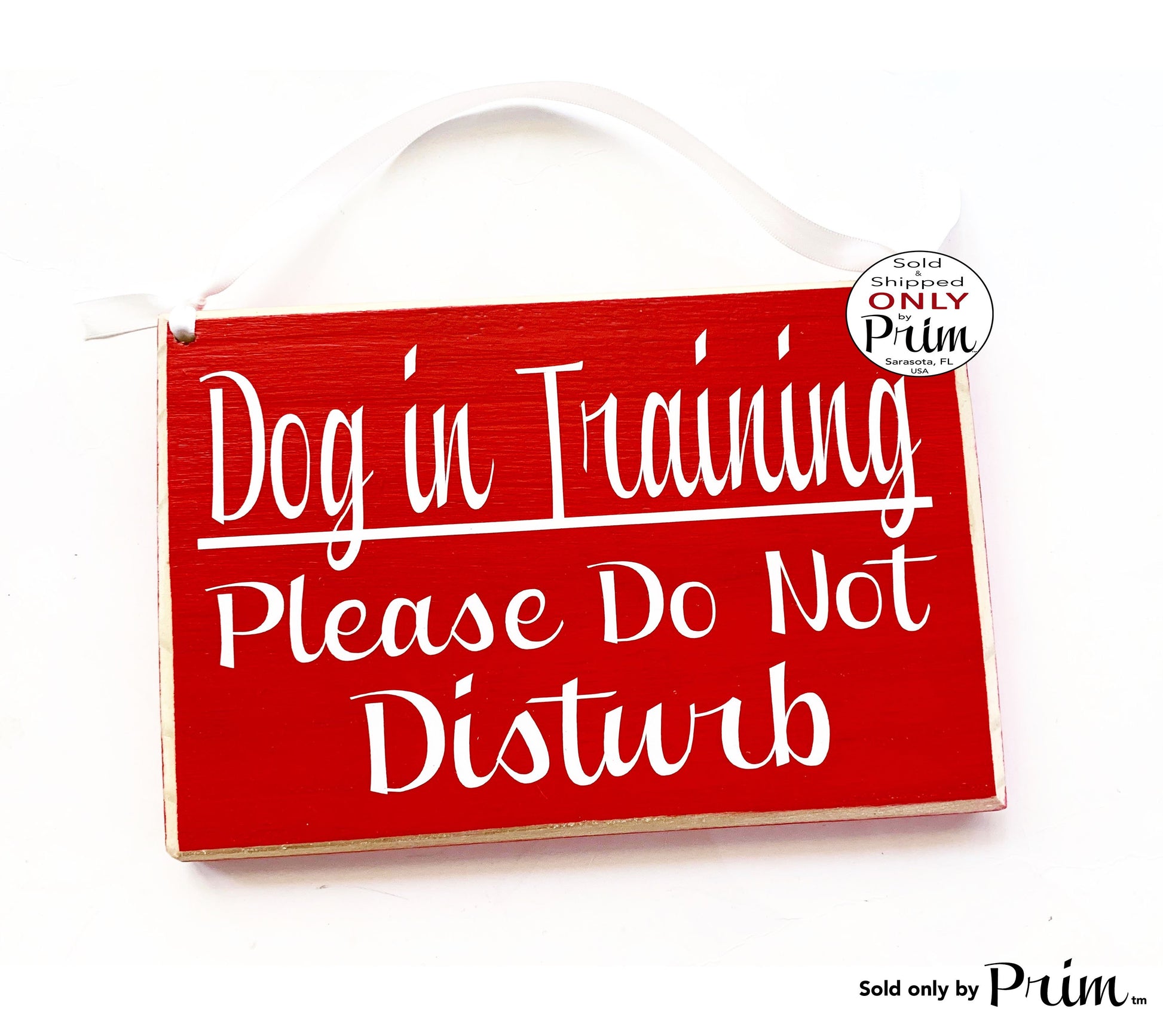 8x6 Dog In Training Please Do Not Disturb Custom Wood Sign In Session K9 School Progress Therapy Class Testing Puppy Boot Camp Door Plaque