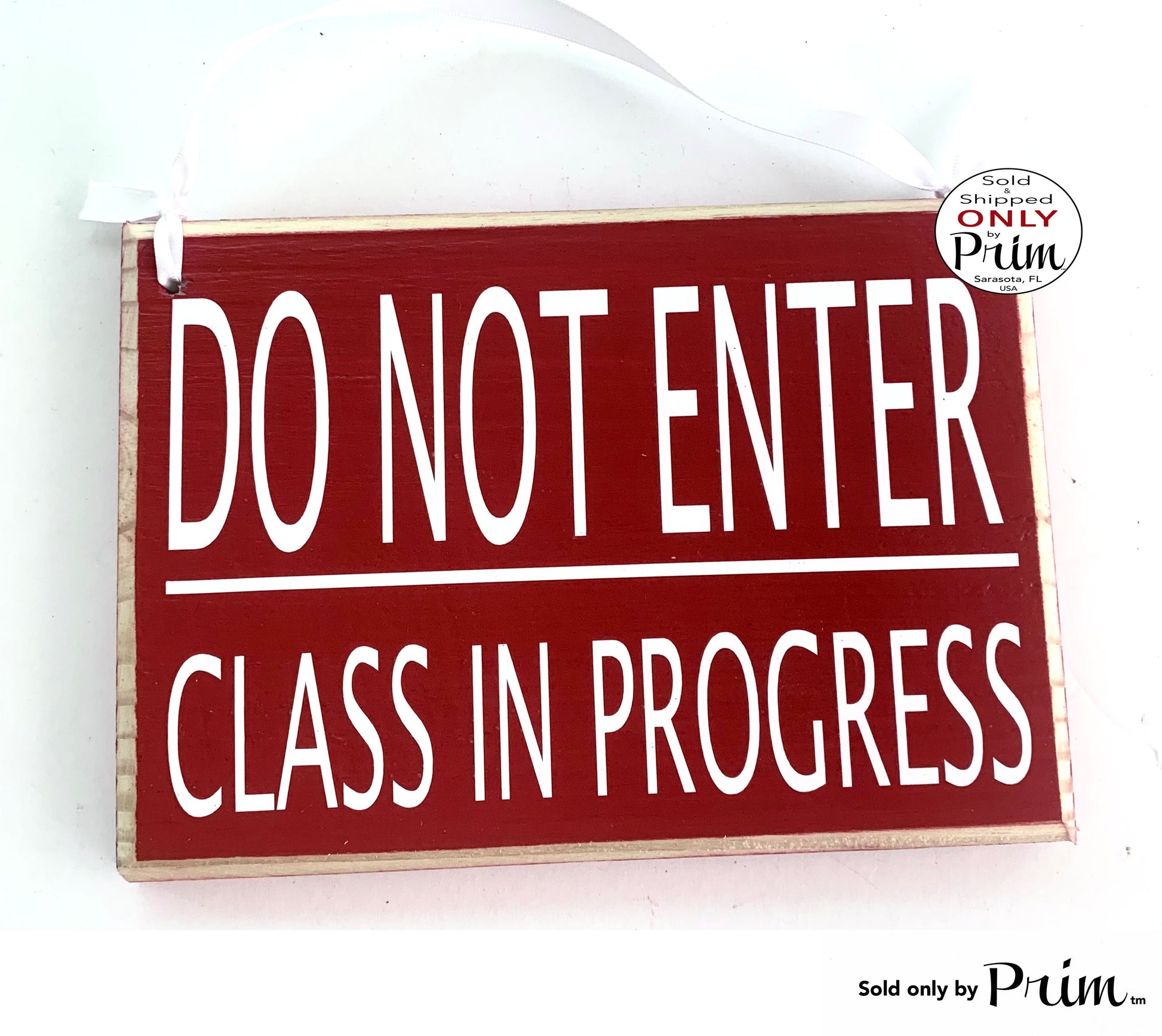 8x6 Do Not Enter Class In Progress Custom Wood Sign Please Do Not Disturb Keep Quiet Teacher School Progress Students Testing Silence Plaque Designs by Prim