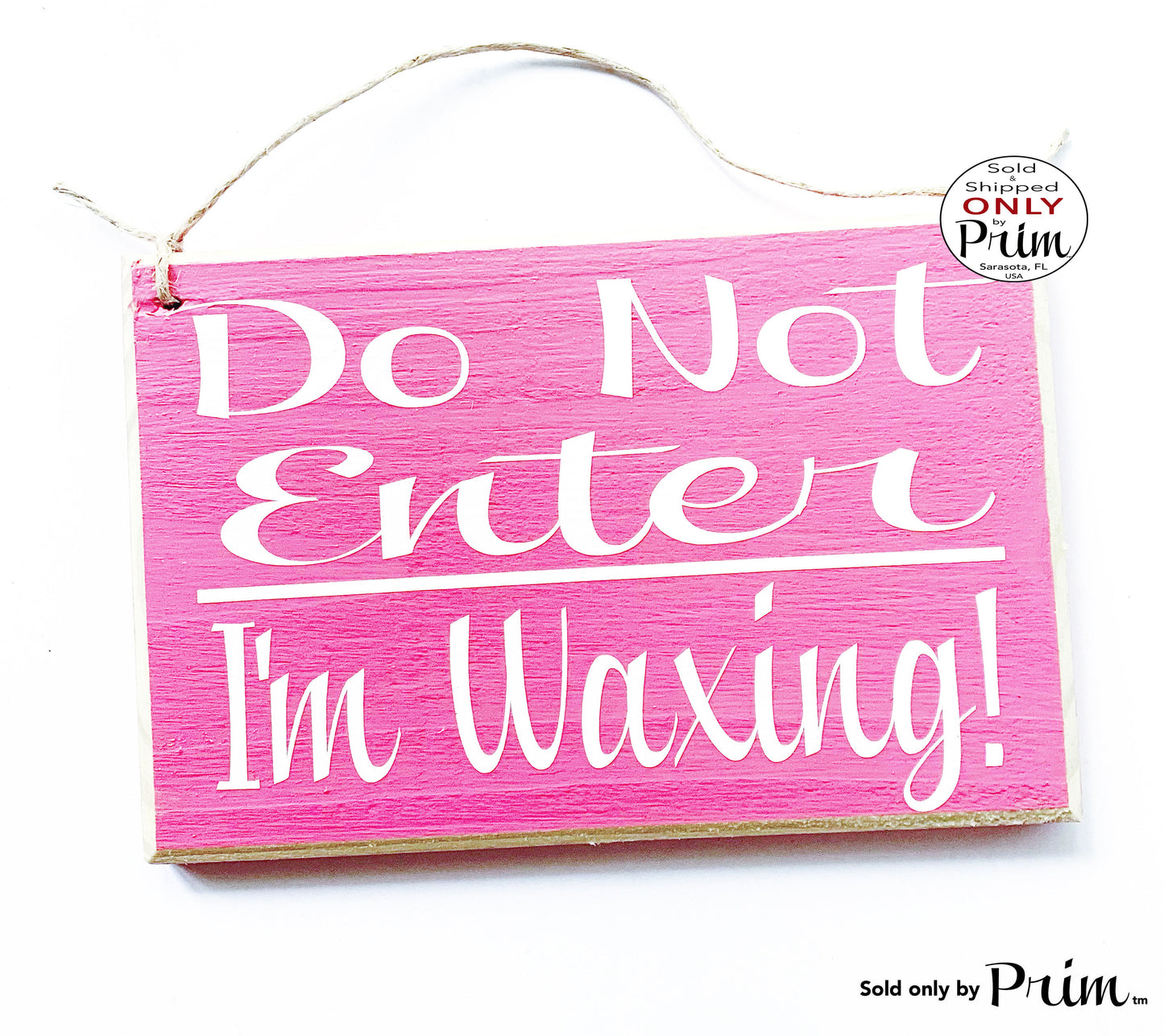 8x6 Do Not Enter I'm Waxing Custom Wood Sign In Progress Be With You Shortly Session Wax Room Treatment Spa Facial Studio Salon Door Plaque