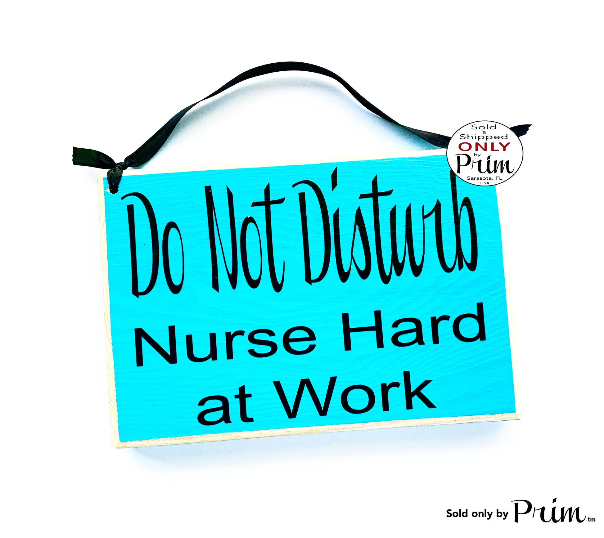 8x6 Nurse Hard At Work Do Not Disturb Custom Wood Sign Doctor's Office Physician Clinic Medical In Session Progress Patient Room Door Plaque