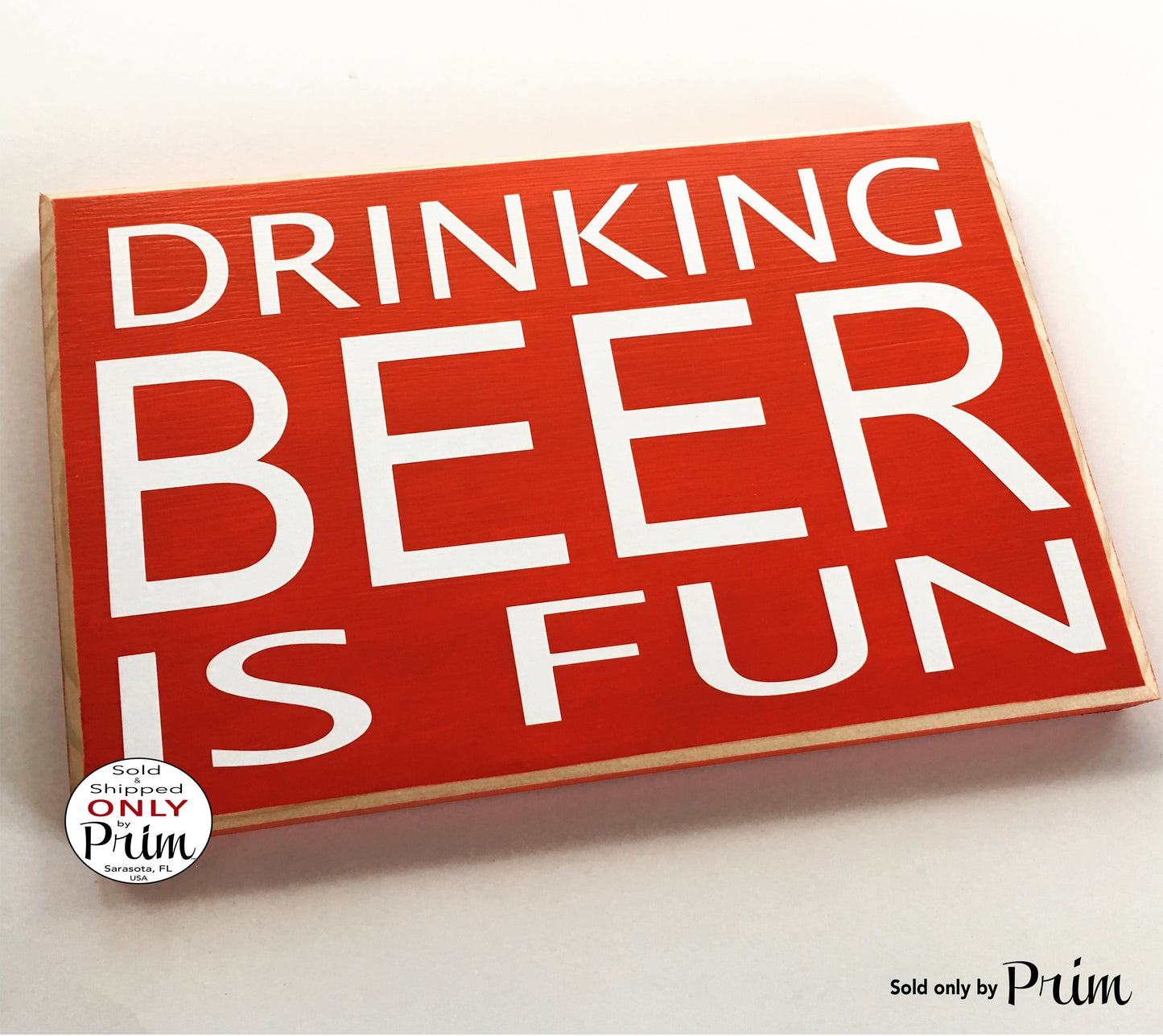 Drinking Beer Happy Hour 10x8 Custom Wood Sign Party Man Cave Beer Wine Funny