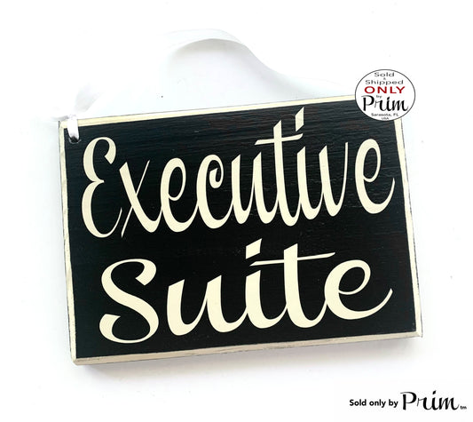 8x6 Executive Suite Custom Wood Sign Manager Supervisor CEO Office Space Business Management Leadership Door Plaque Designs by Prim