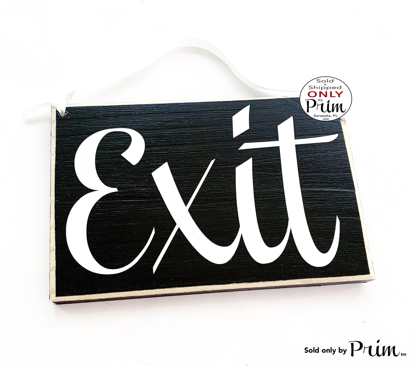 8x6 Exit Custom Wood Sign Business Office Spa Salon Store Boutique Shop Do Not Enter Emergency Fire Entrance Welcome Plaque