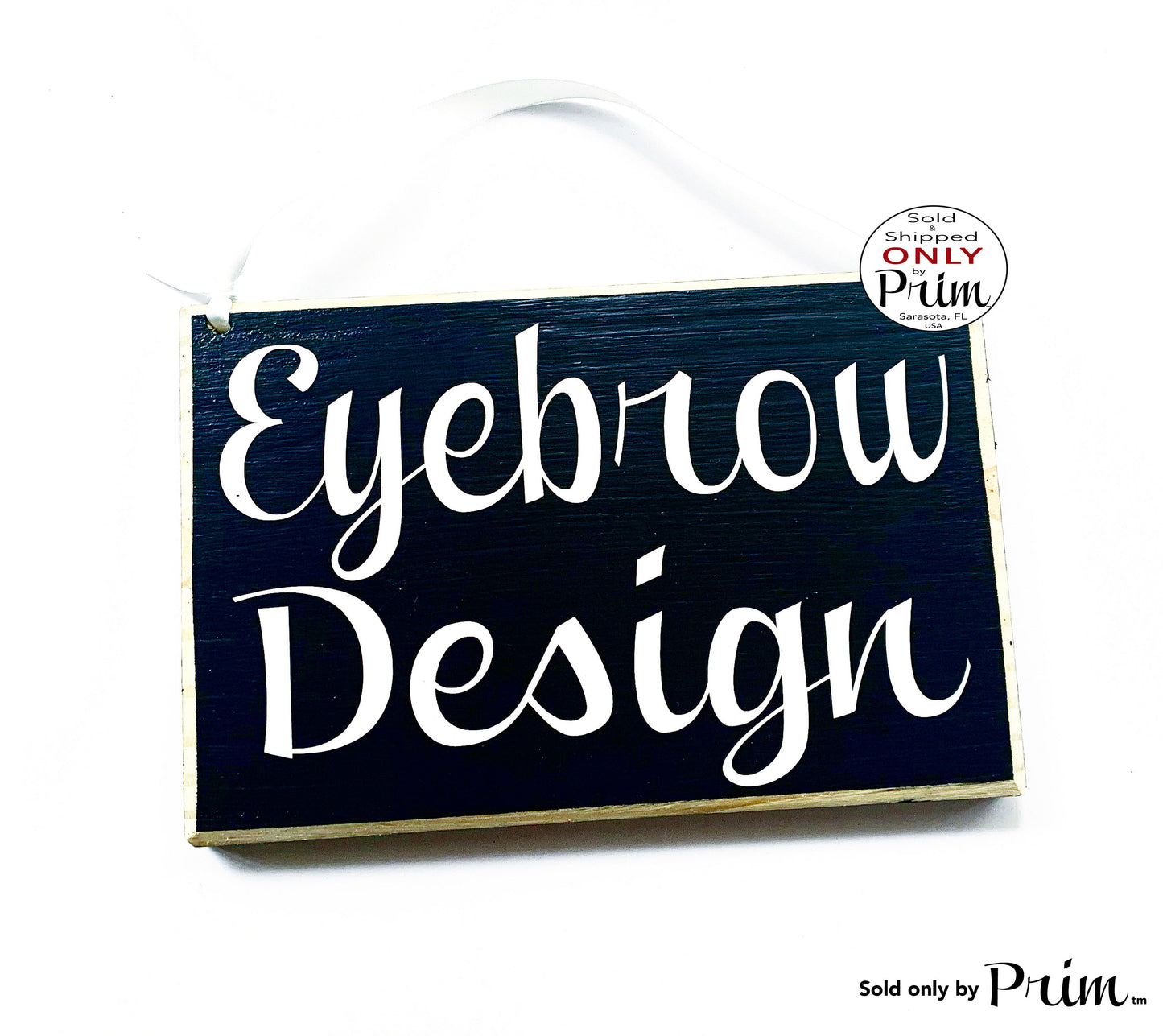 Designs by Prim 8x6 Eyebrow Design Custom Wood Sign Room Salon Spa Do Not Disturb Facial Treatment Waxing Lashes Lash Studio Wall Door Plaque