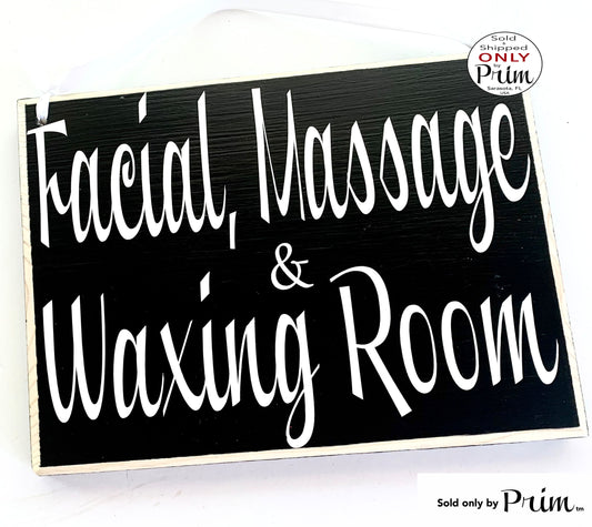 10x8 Facial, Massage & Waxing Room Custom Wood Sign Spa In Session Please Do Not Disturb Treatment Relaxation Eyebrow Lashes Door Plaque Designs by Prim